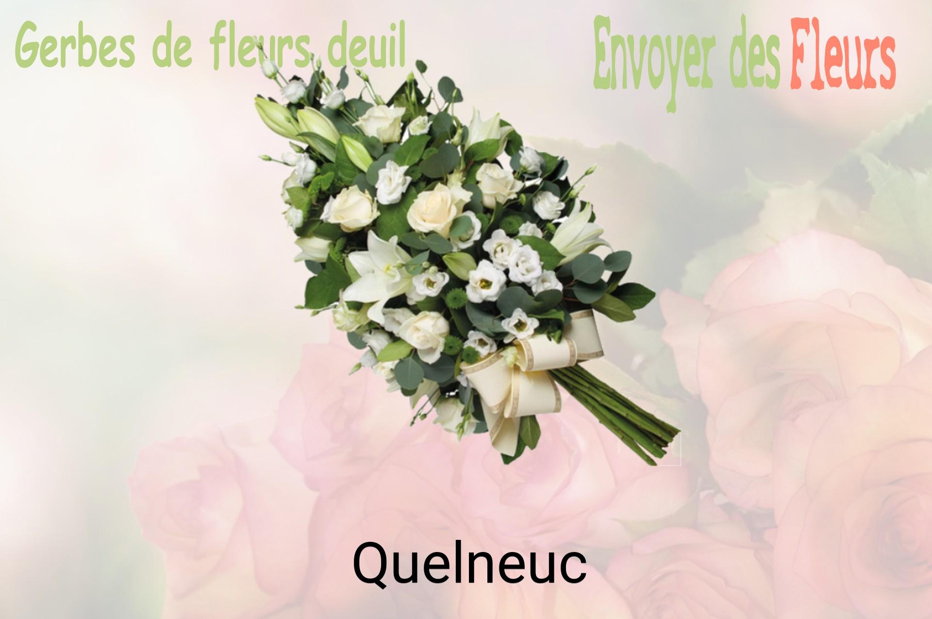 Gerbe de fleurs de deuil livrée à Quelneuc